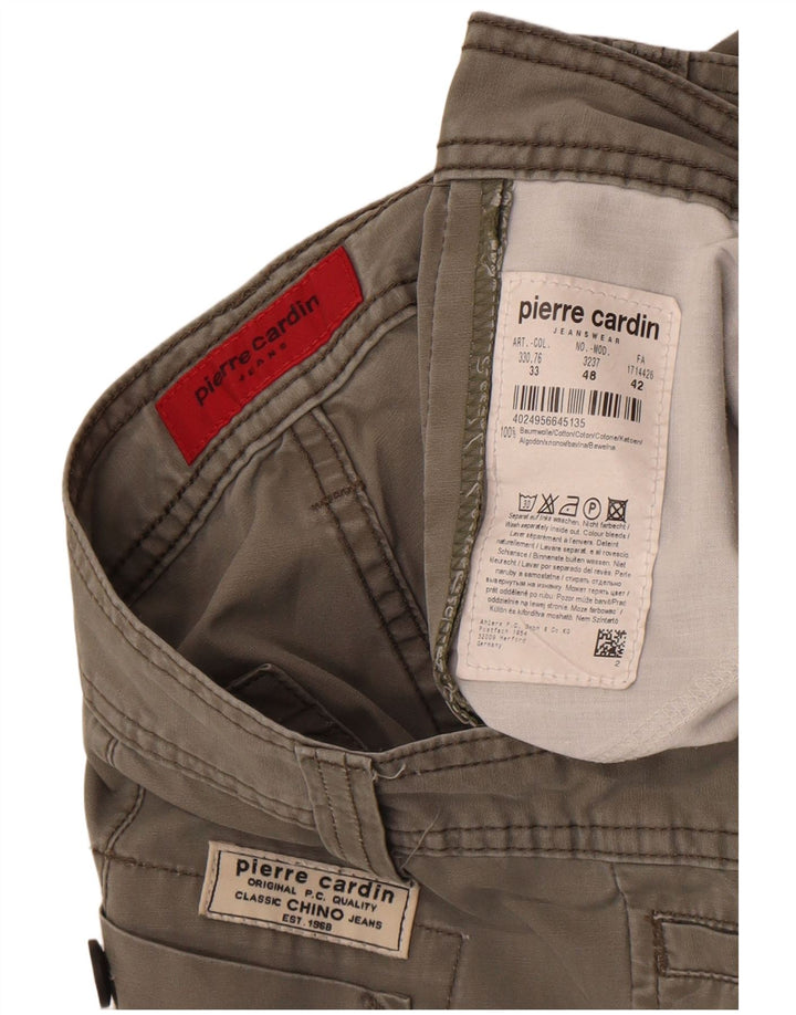 Pierre Cardin Bermuda Cargo Homme W33 Gris Moyen Coton