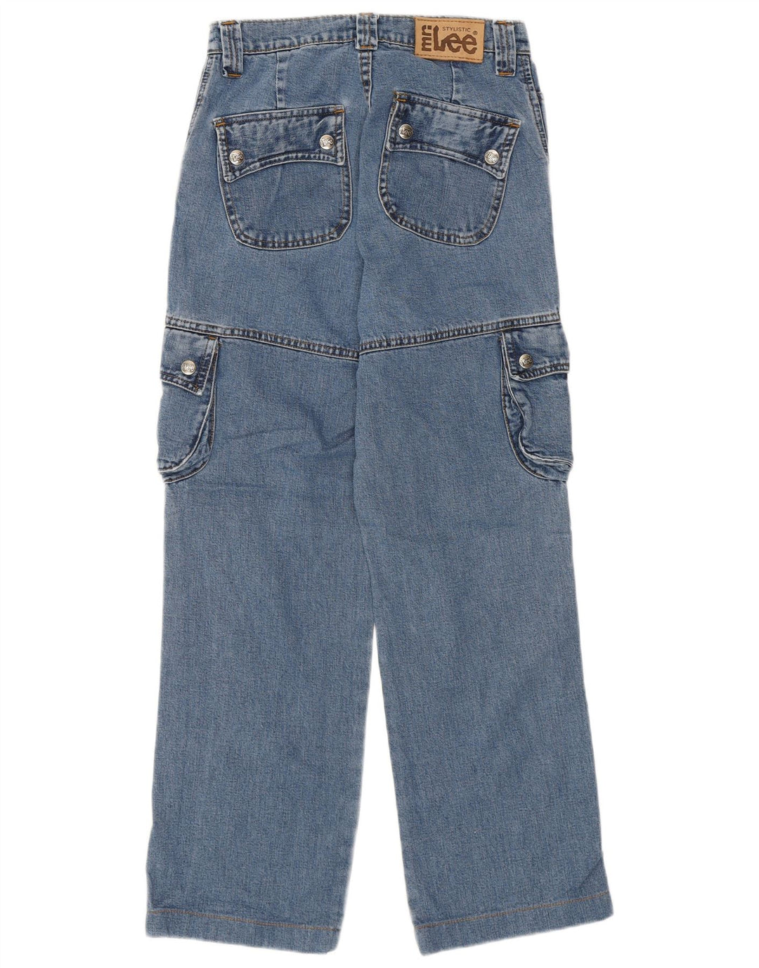 Lee Jean Cargo Droit Femme W27 L27 Bleu Coton