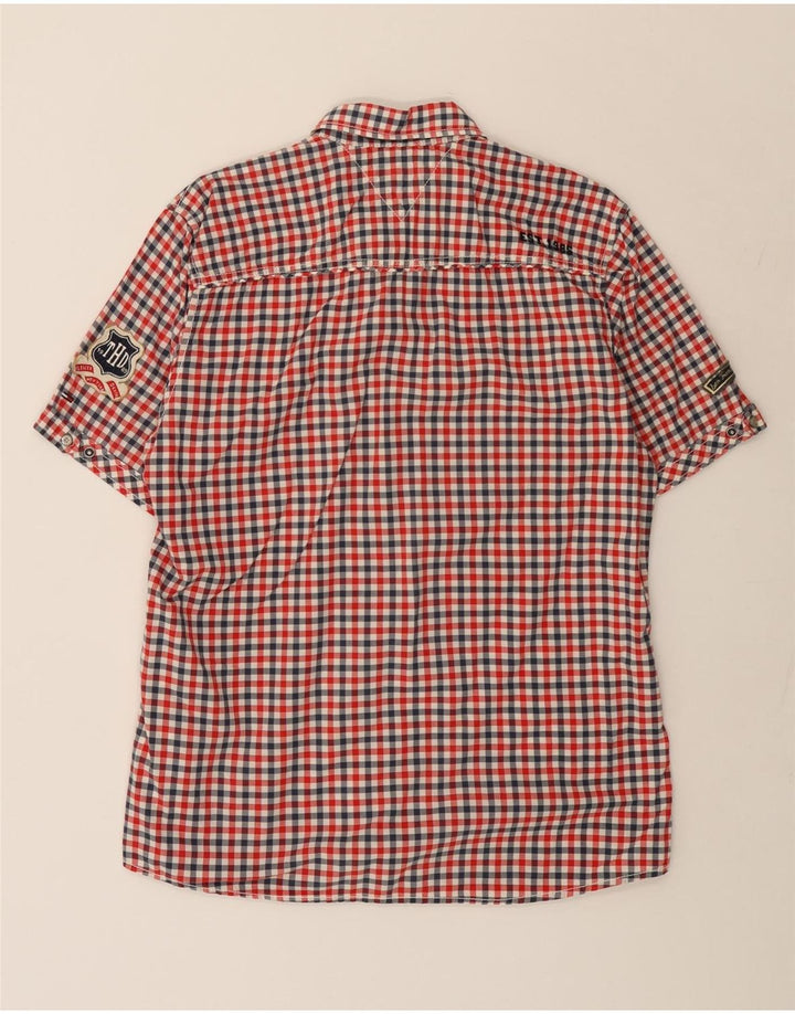 TOMMY HILFIGER Chemise à Manches Courtes Heritage Homme XL Rouge à Carreaux Coton