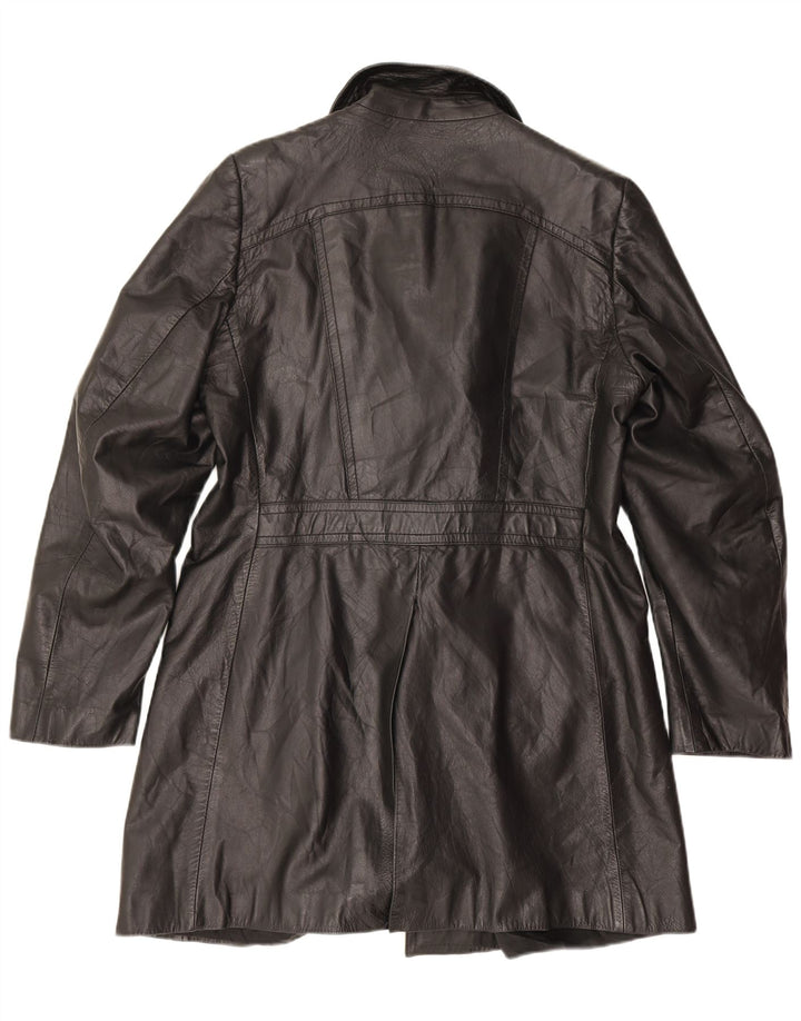 manteau en cuir homme vintage UK 38 Noir Moyen