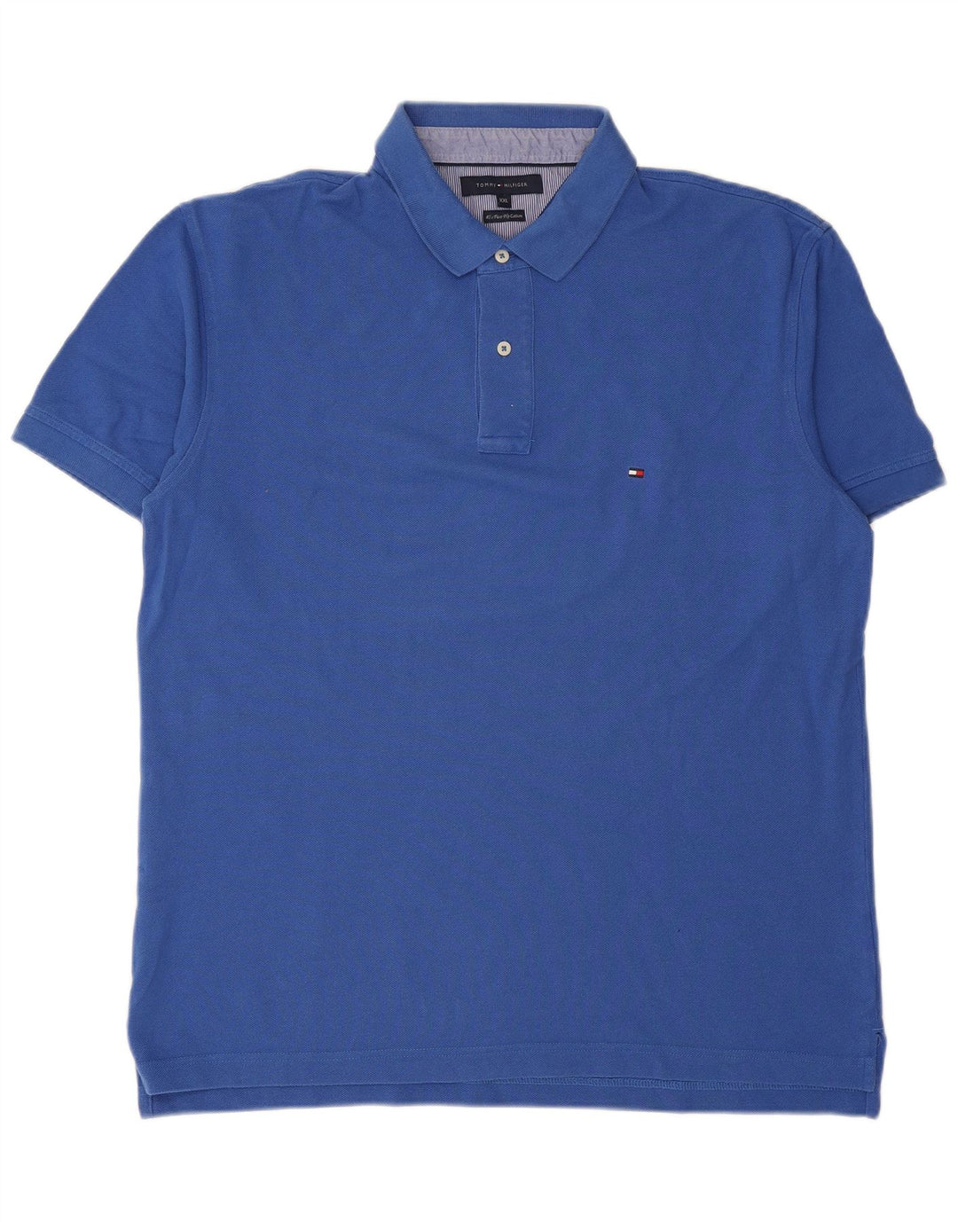 TOMMY HILFIGER Polo Homme 2XL Bleu Coton