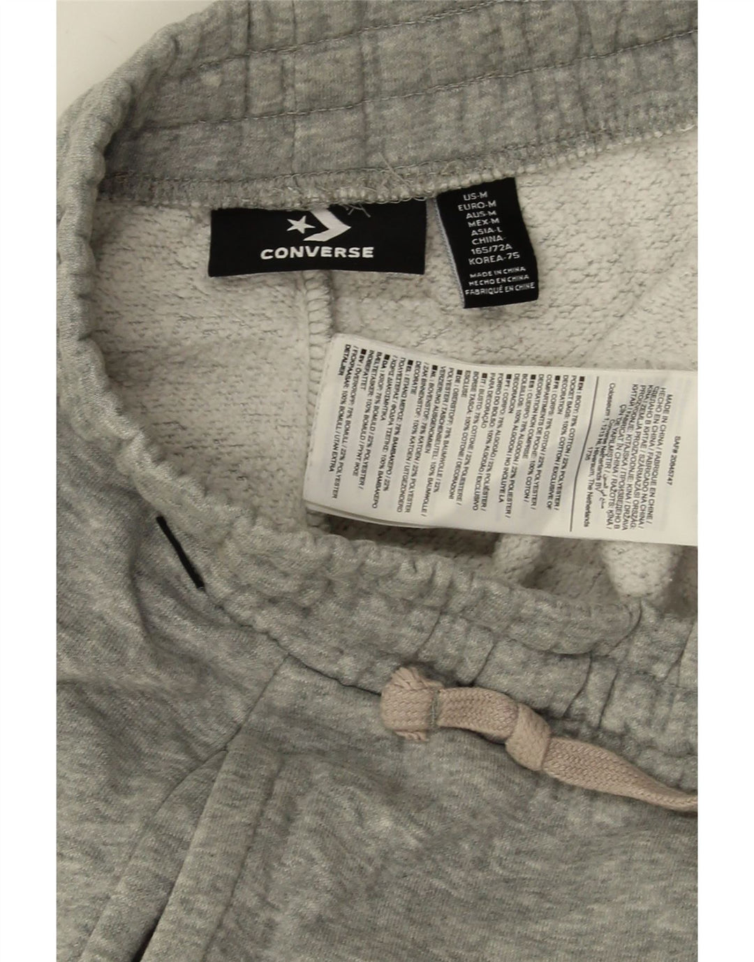 CONVERSE Pantalon de survêtement pour femme Joggers UK 14 Gris moyen Coton