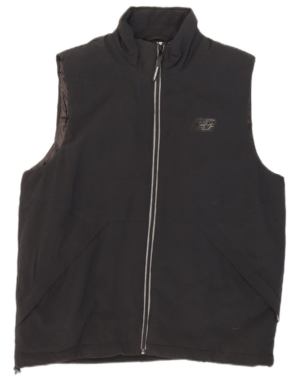 New Balance Gilet Homme UK 38 Moyen Noir Polyester