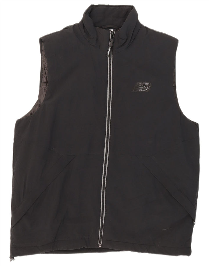 New Balance Gilet Homme UK 38 Moyen Noir Polyester