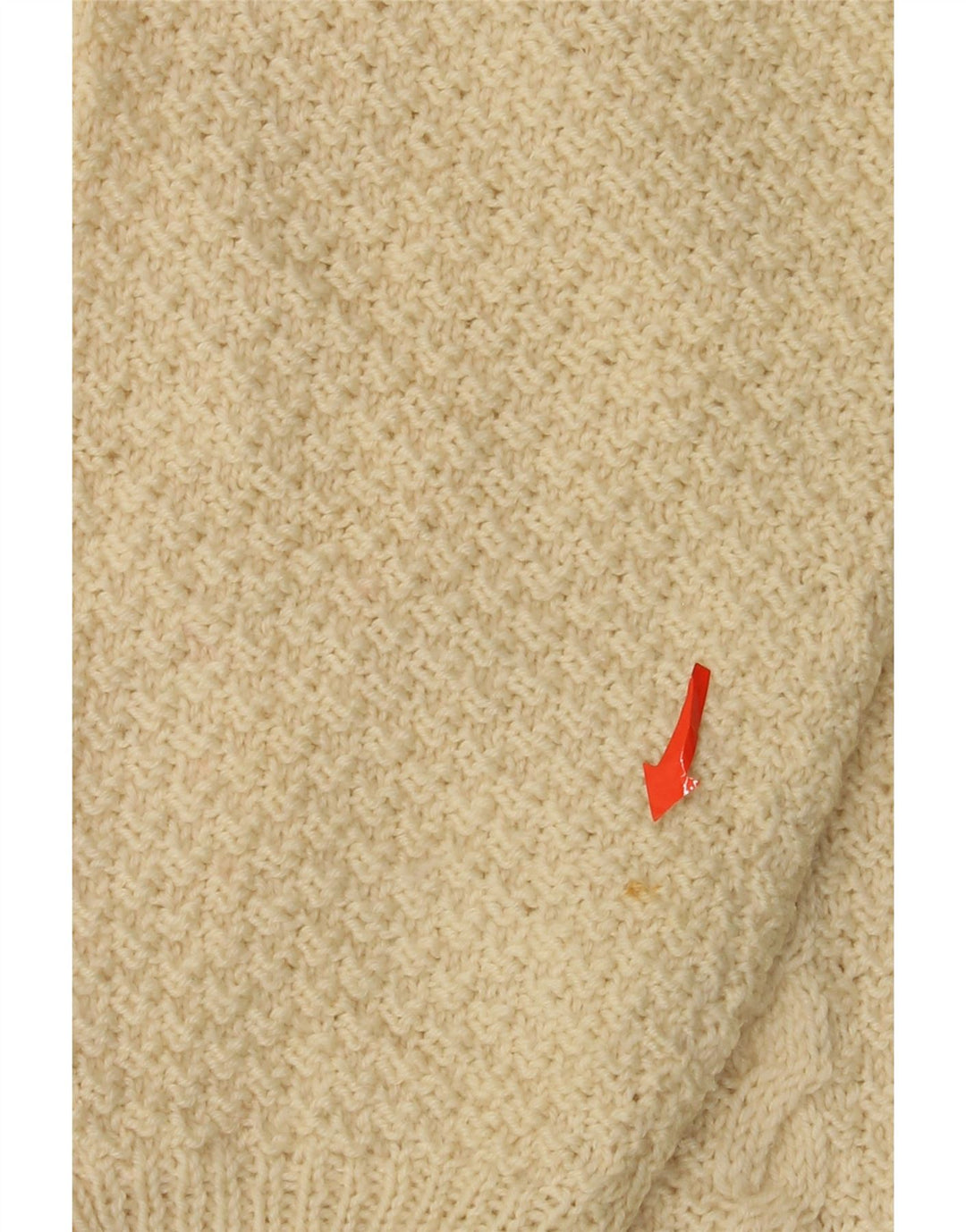 vintage Homme Col V Pull Pull Grand Beige