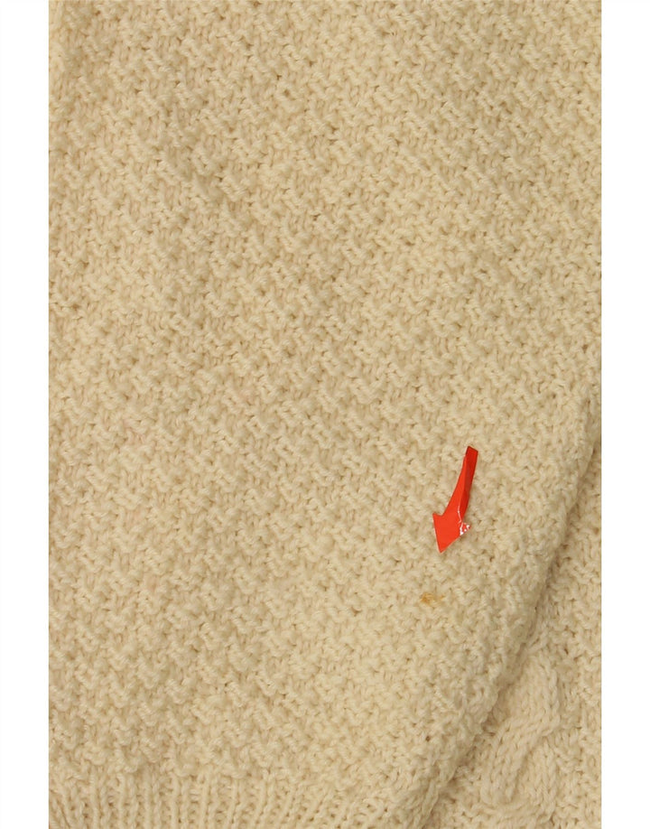 vintage Homme Col V Pull Pull Grand Beige