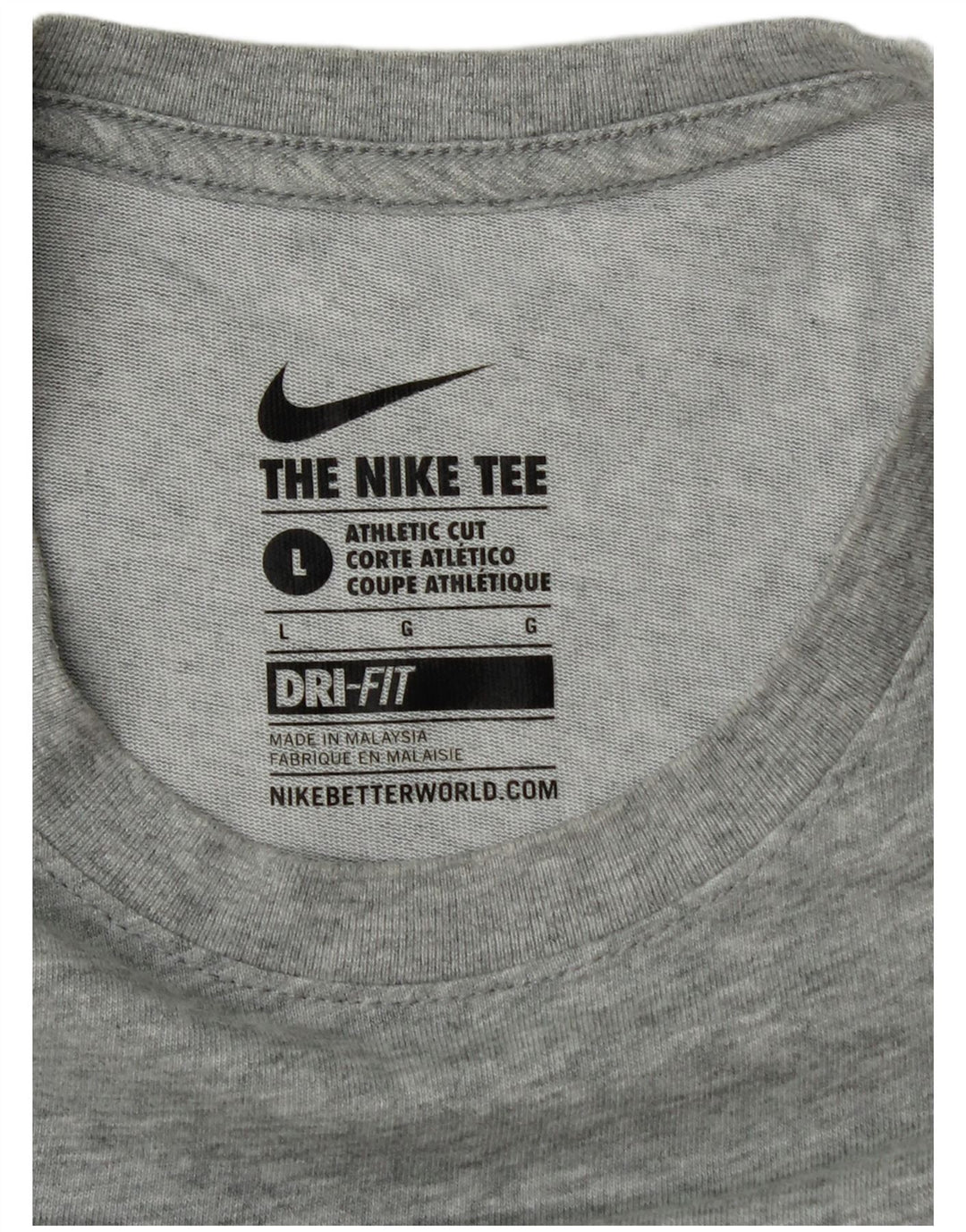 Nike T-shirt graphique coupe athlétique pour homme, grand, gris moucheté