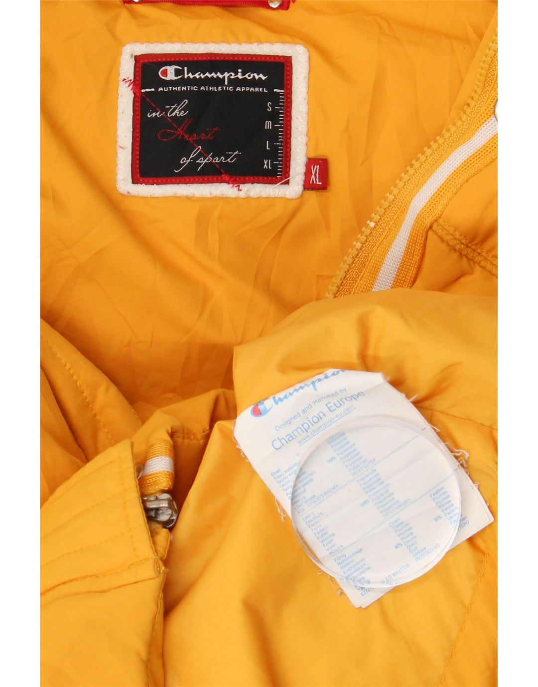 Champion Veste matelassée à capuche pour femme UK 18 XL Jaune Polyester