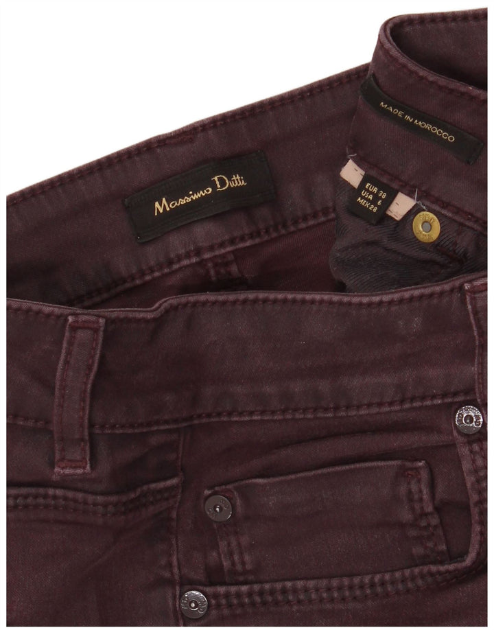 Massimo Dutti Jean skinny pour femme EU 38 Small W28 L30 Bordeaux