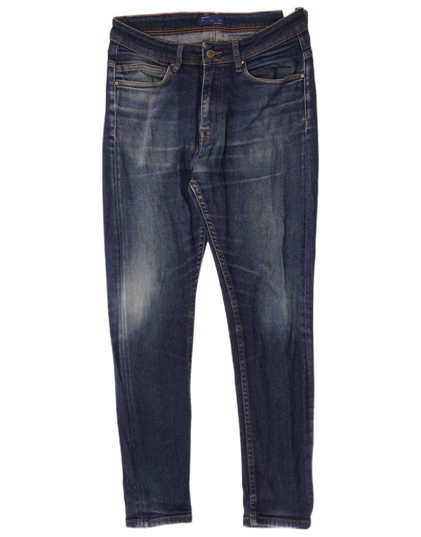 Zara Jean skinny pour homme EU 42 Large W32 L29 Bleu Coton