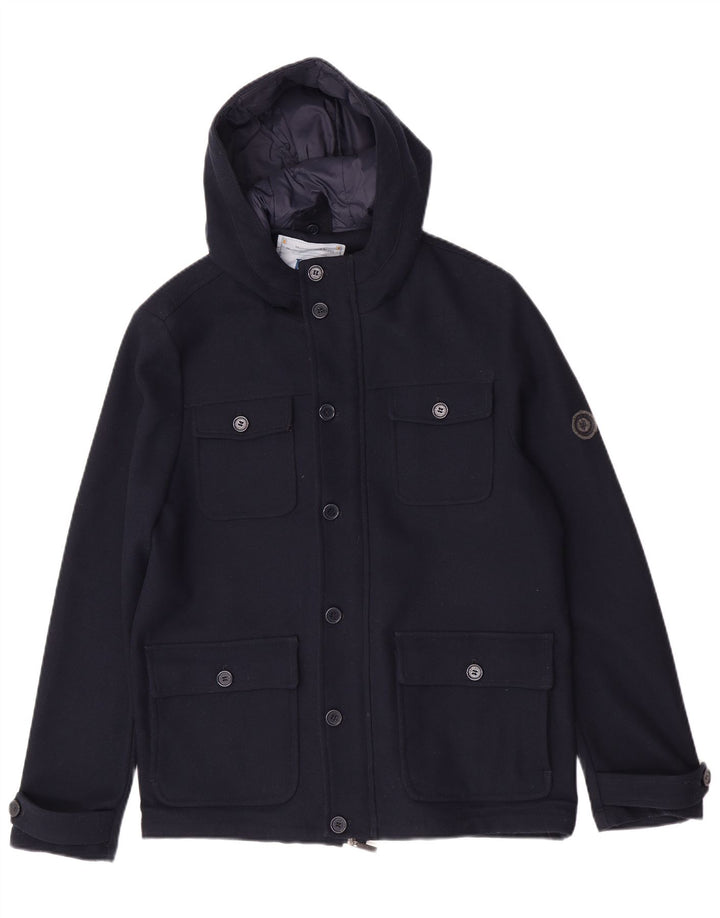 Harmont & Blaine Veste utilitaire à capuche pour homme UK 40 Large Bleu marine Polyester