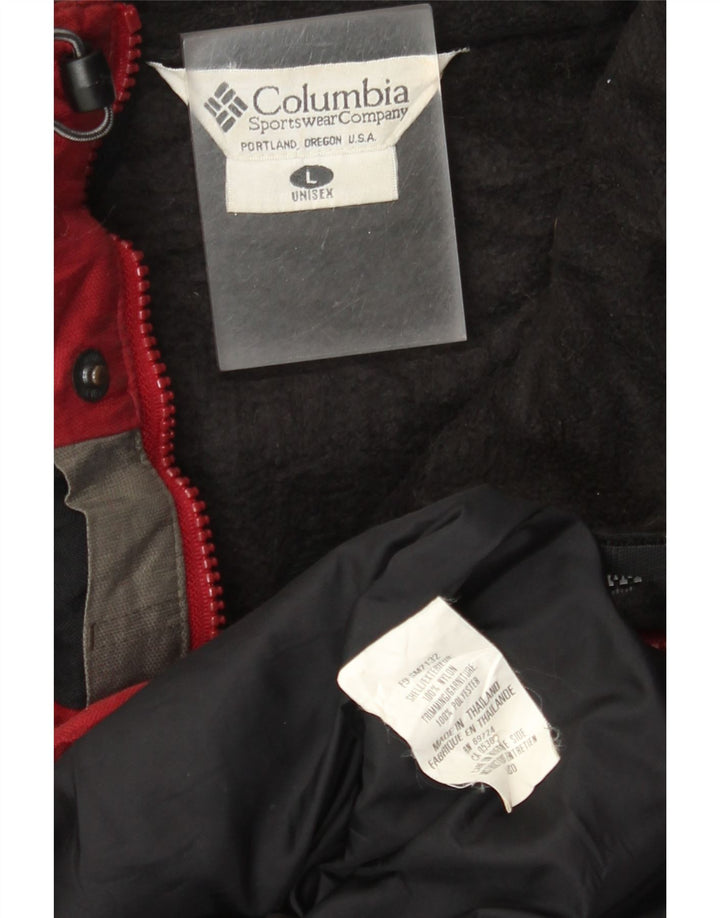 Columbia Veste coupe-vent Omni-Tech pour homme UK 40 Large Rouge Colorblock