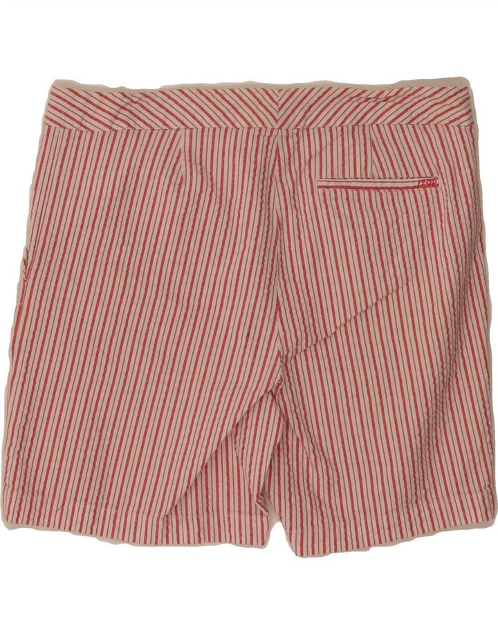 IZOD Womens Chino Shorts US 8 Medium W32  Red Striped Cotton Vintage Izod and Second-Hand Izod from Messina Hembry 