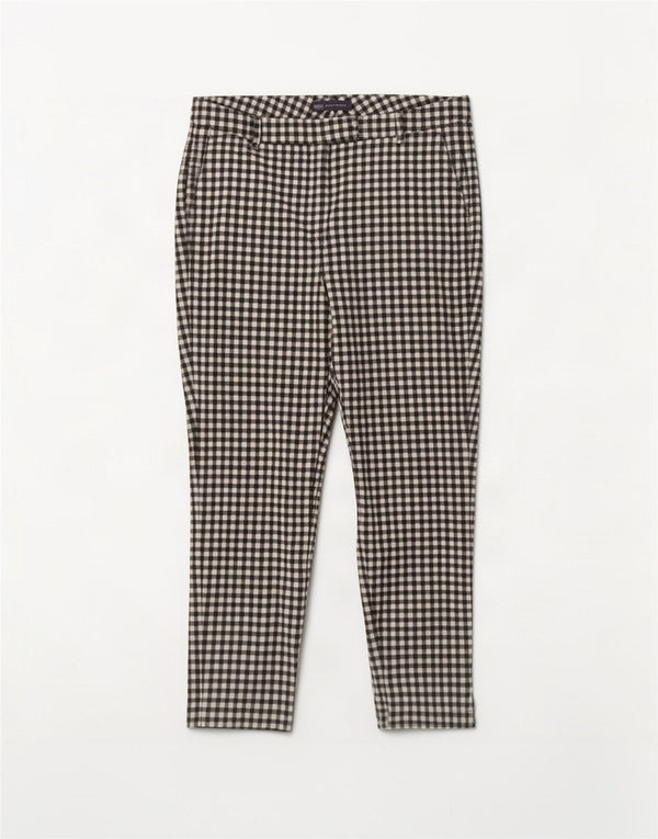 Marks & Spencer Pantalon de costume court pour femme UK 16 Large W34 L24 Vichy noir