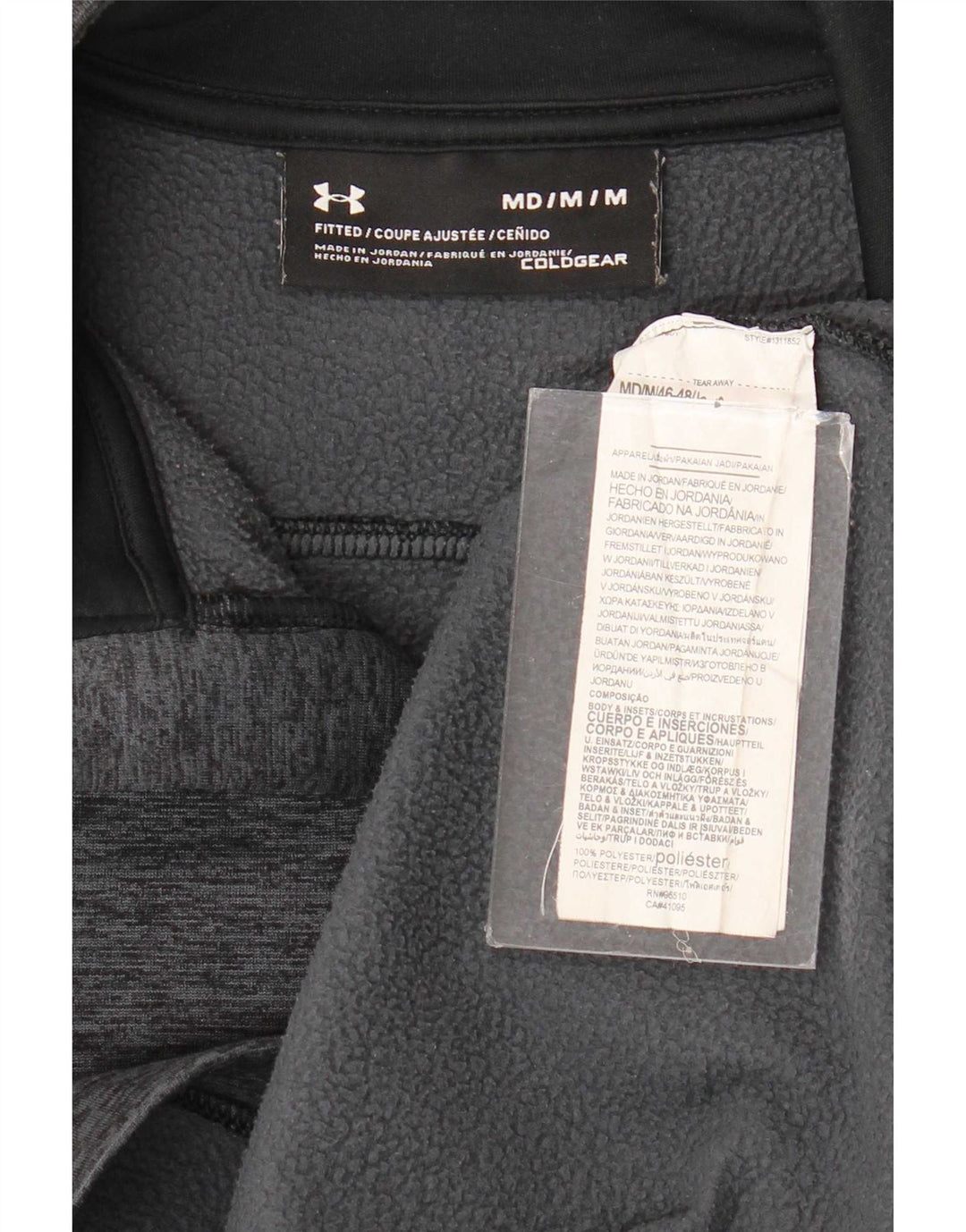 Under Armour Sweat Cold Gear Zip Neck Homme Gris Moyen Moucheté
