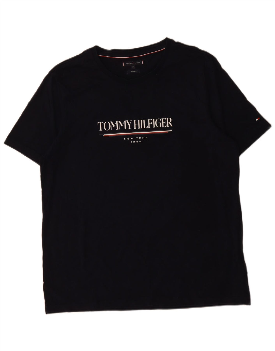 Tommy Hilfiger T-shirt graphique coupe régulière pour homme en coton noir 2XL