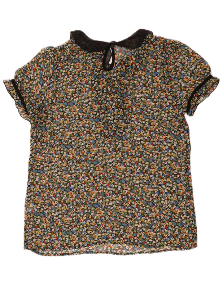 Topshop Chemisier transparent pour femme UK 42 Medium Multicolore Floral