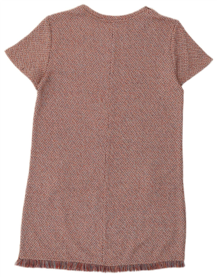 Zara Womens Trafaluc Shift Dress UK 14 Moyen Rouge Moucheté