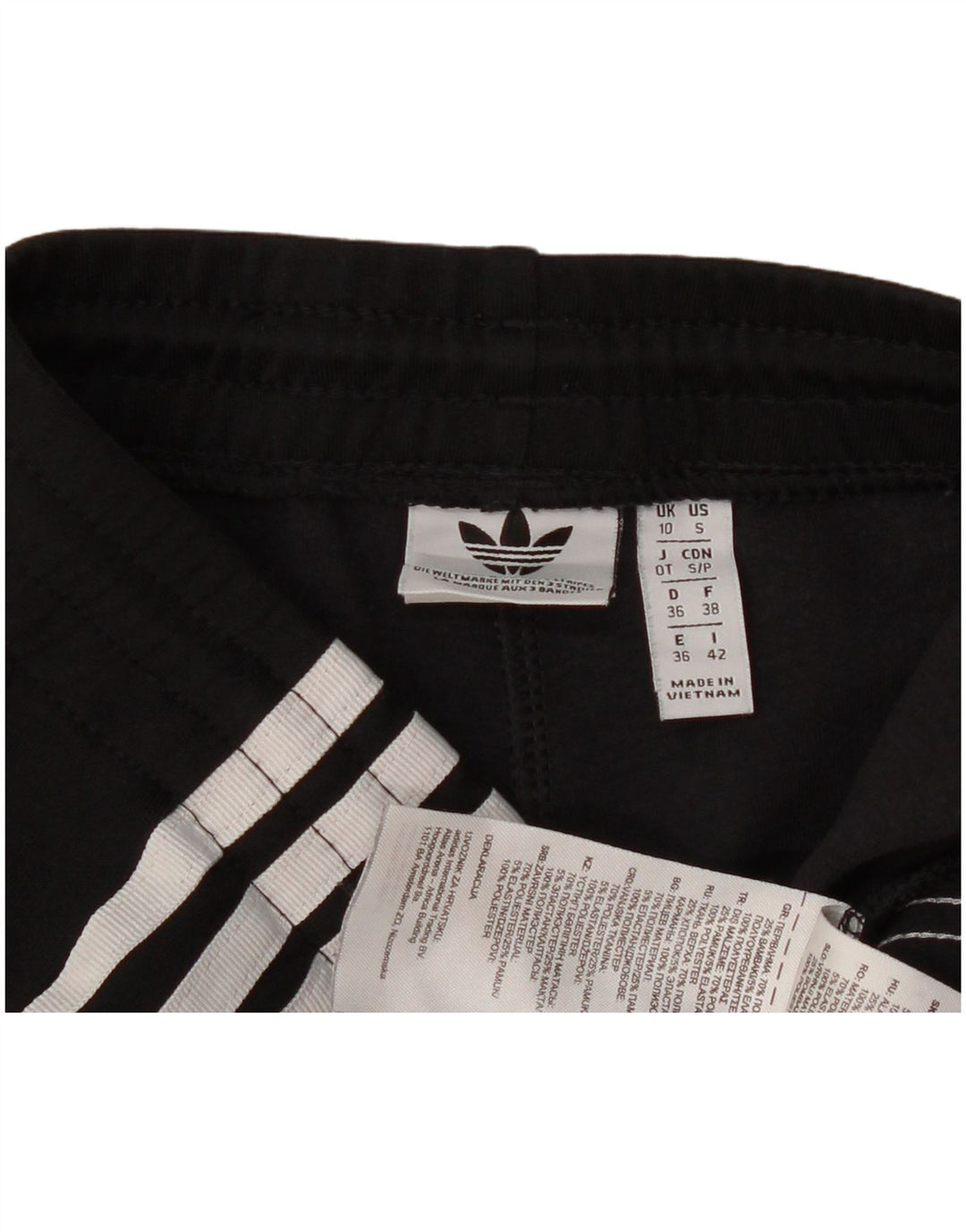 Adidas Pantalon de survêtement pour femme UK 10 Small Noir Polyester