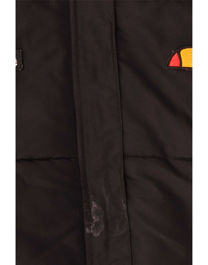 Ellesse Veste matelassée à capuche garçon 12-13 ans Noir Polyester