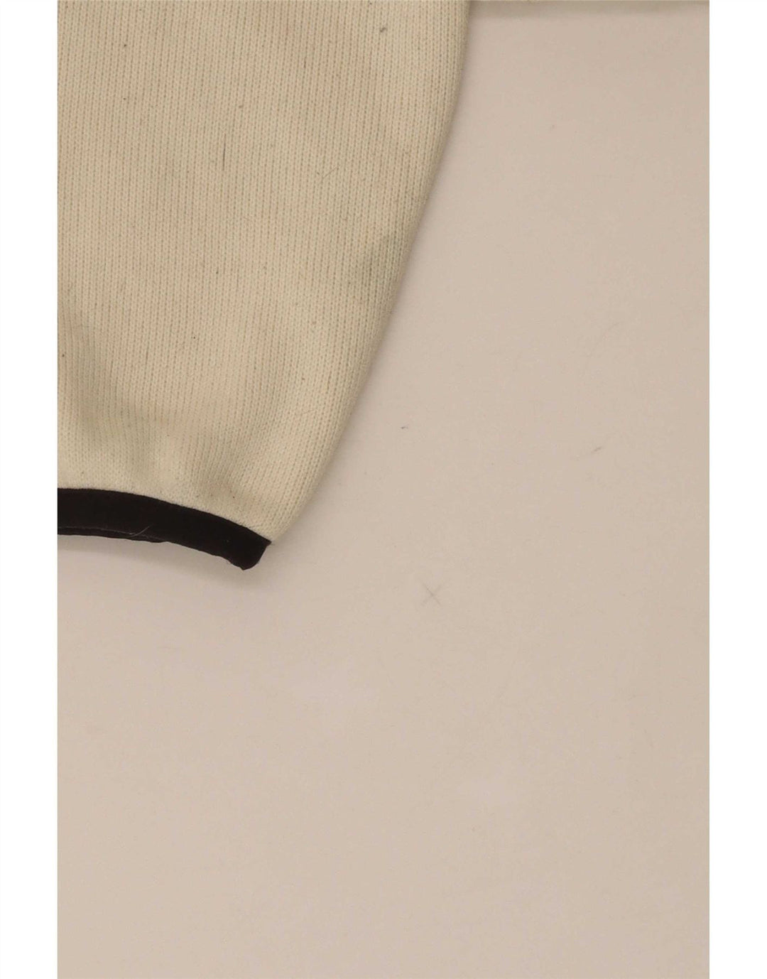 Dkny Sweat-shirt surdimensionné à fermeture éclair 1/4 pour femme UK 6 XS Polyester blanc cassé