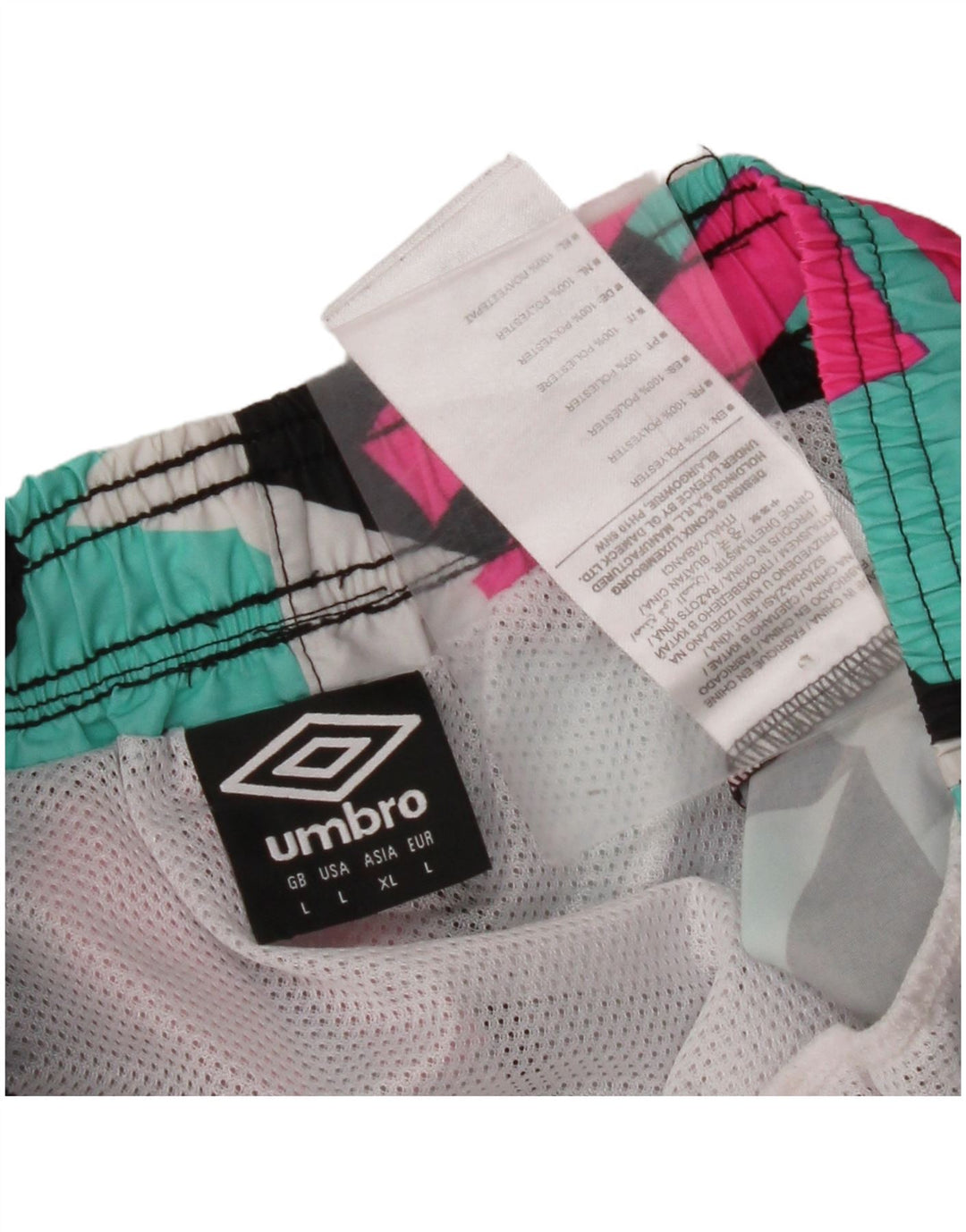 UMBRO Short de Bain Homme Large Multicolore Géométrique Polyester