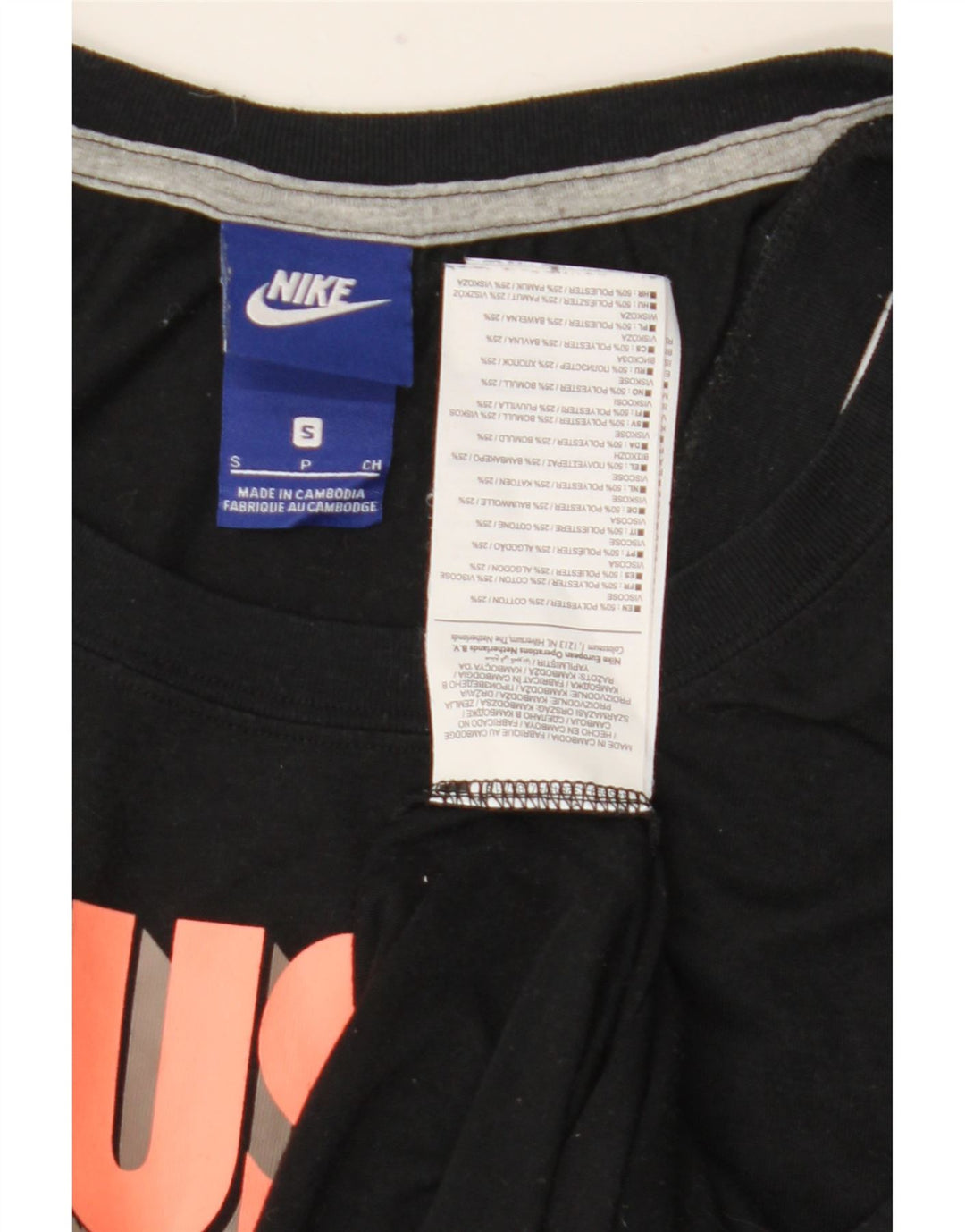 Nike Débardeur graphique pour femme UK 10 Petit Noir Polyester