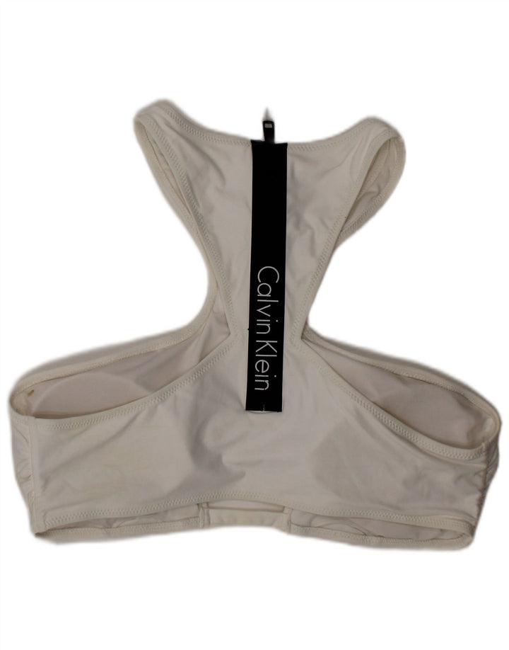 Calvin Klein Maillot de bain graphique pour femme Grand blanc Polyester