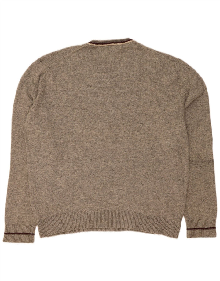 Gap Pull Col V Homme Grand Coton Chiné Gris