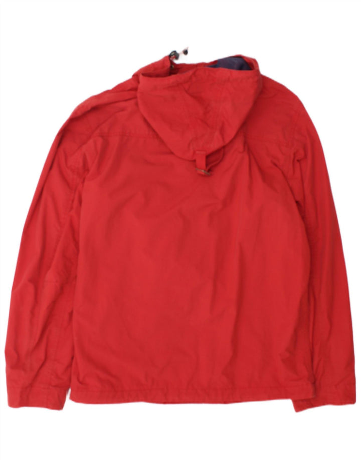 Napapijri Veste anorak graphique à capuche pour homme UK 38 Rouge moyen Polyamide