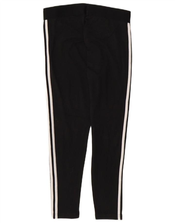 ADIDAS Leggings Femme UK 16/18 Grand Noir Coton