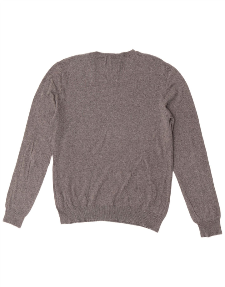Benetton Pull Col Rond Homme Gris Moyen