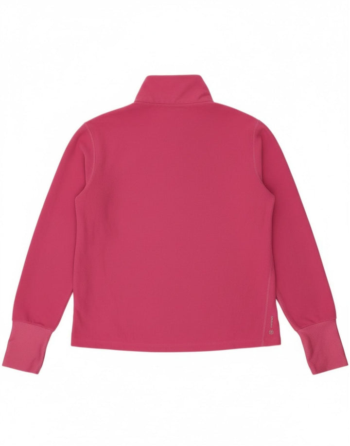Adidas Haut de survêtement à col zippé pour femme UK 12/14 Rose moyen