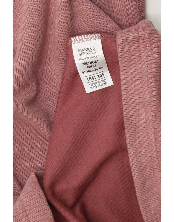 Marks & Spencer Haut bleu Harbour à manches longues pour homme en coton bordeaux moyen