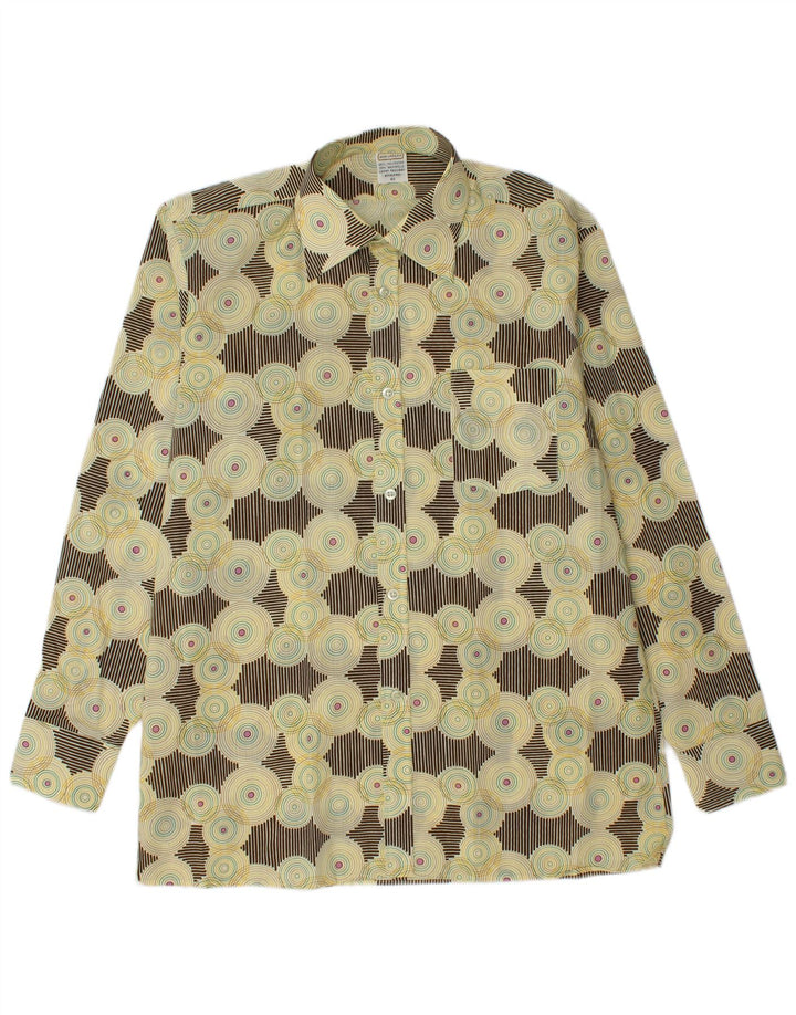 Don Carlos Chemise Homme Taille 41 Polyester Géométrique Beige Moyen