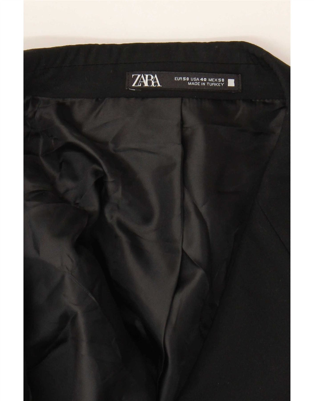 Zara Veste blazer à 2 boutons pour homme EU 50 Noir moyen
