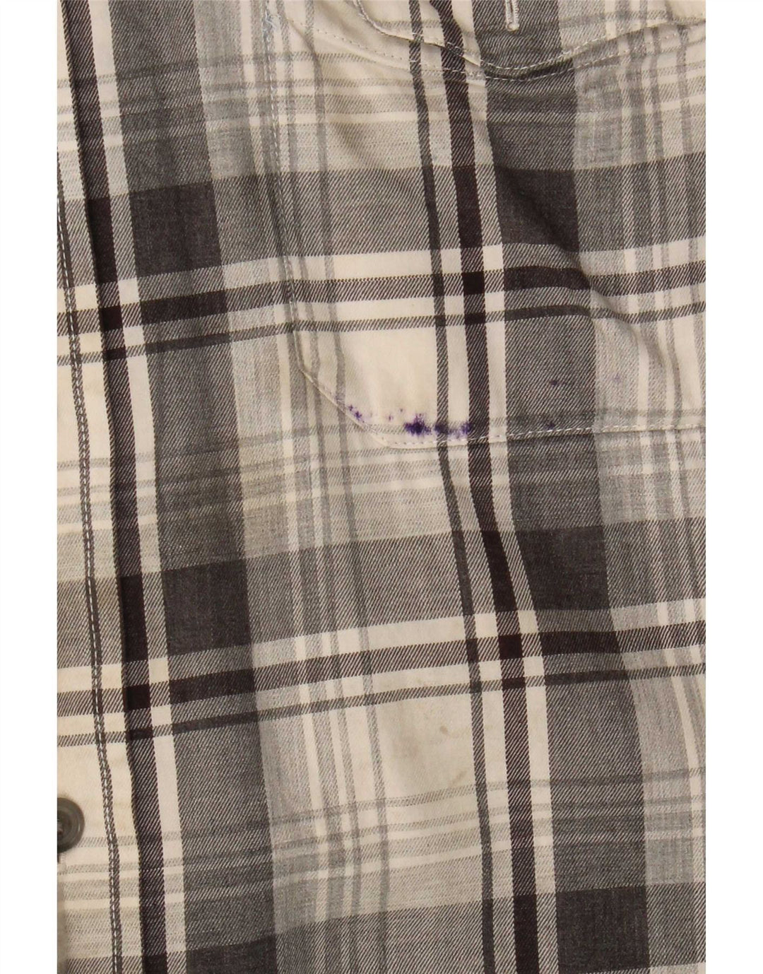 Chaps Chemise en flanelle pour homme en coton à carreaux gris
