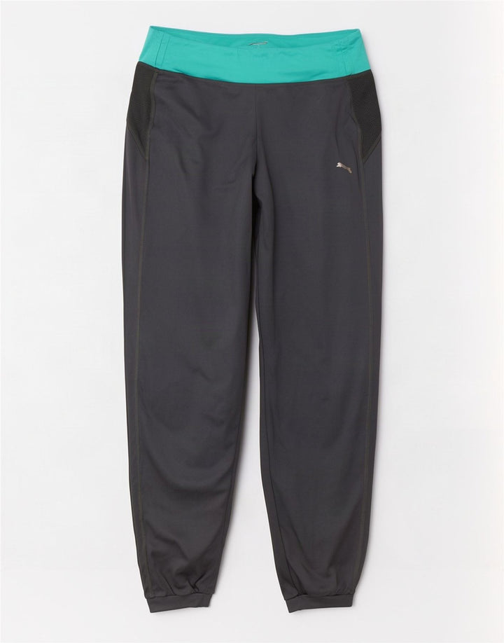 Puma Pantalon de survêtement pour femme Joggers UK 12 Gris moyen Colourblock