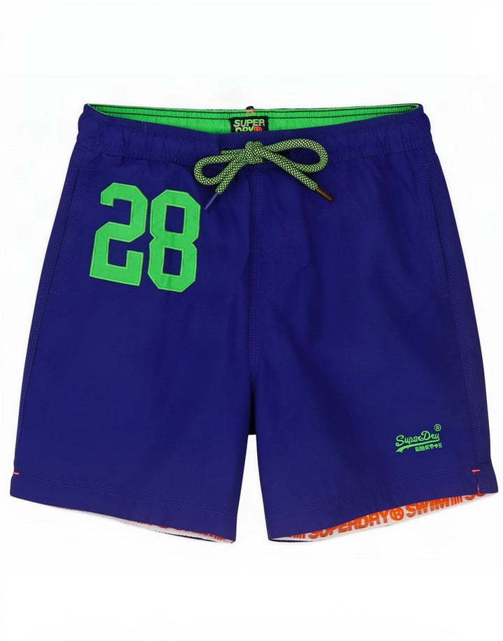 Superdry Short de Bain Graphique Homme Large Bleu Polyester