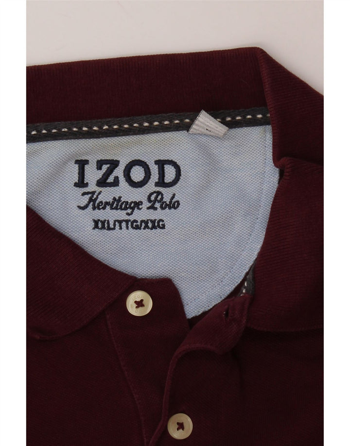 IZOD Polo Herritage Fit Homme Bordeaux 2XL