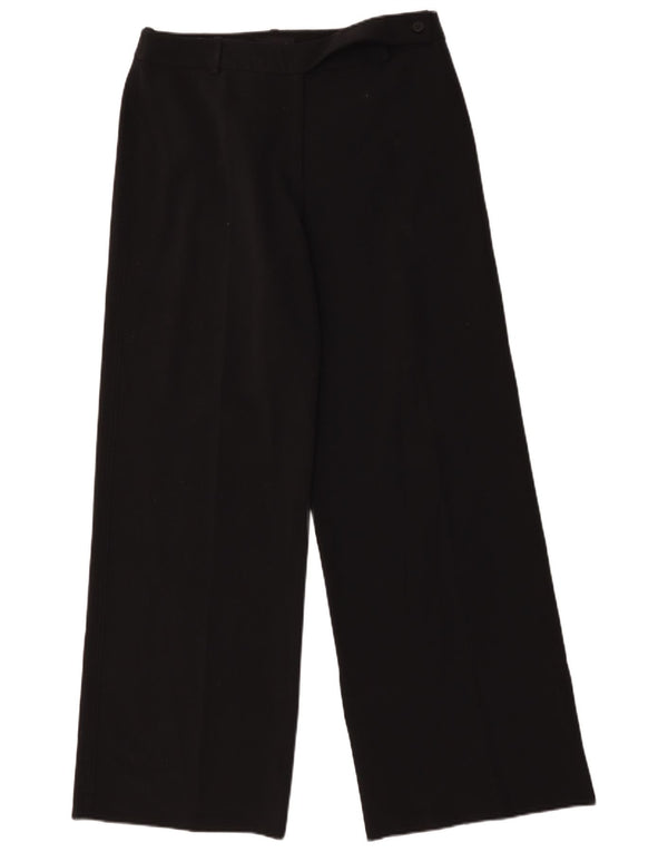 Coast Pantalon de costume à jambe large pour femme UK 14 Large W34 L33 Noir Polyester
