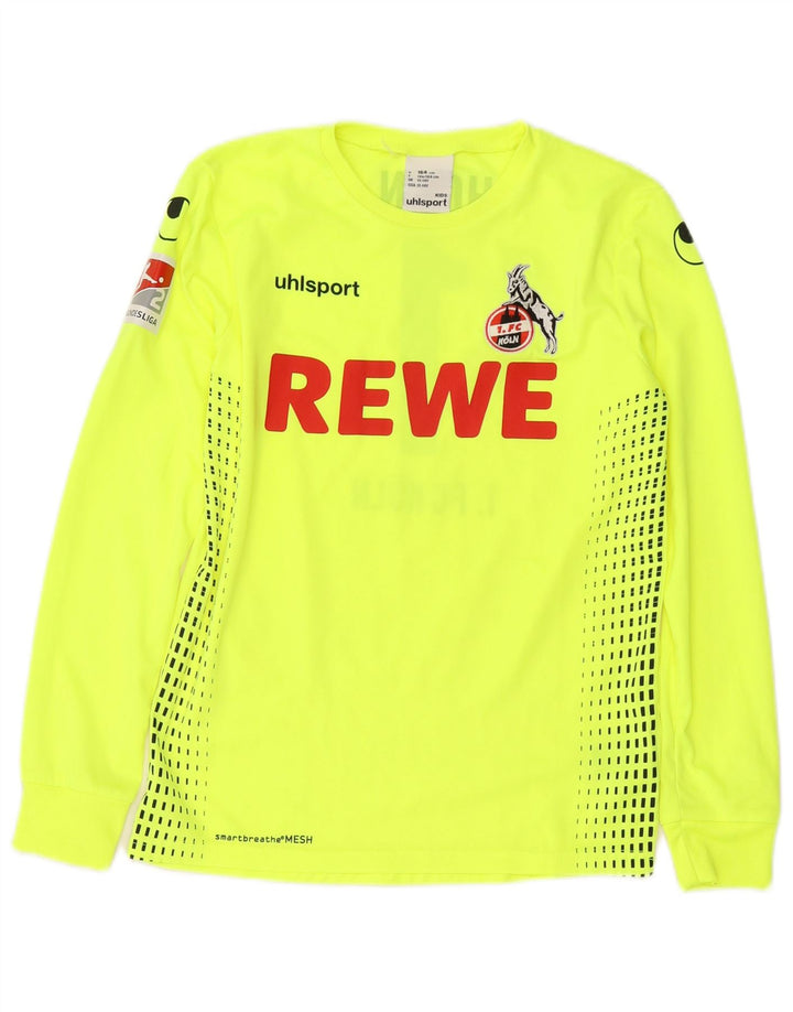 UHLSPORT Garçon FC Koln Graphic Top Manches Longues 13-14 ans Vert Polyester