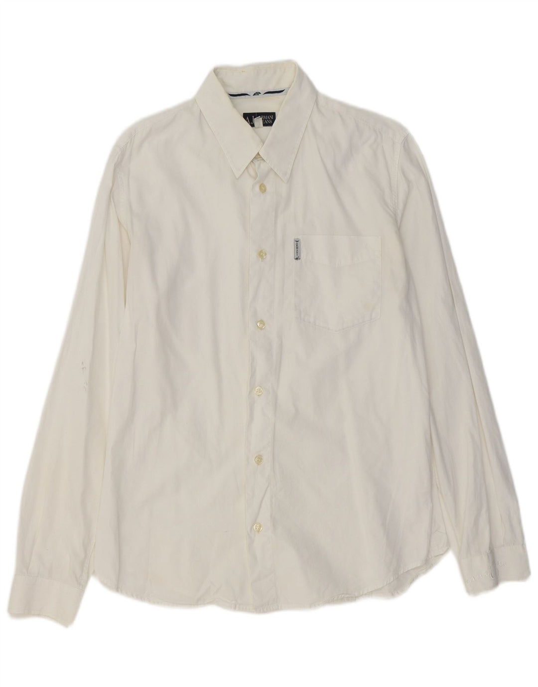 Armani Jeans Chemise Homme Petit Coton Blanc
