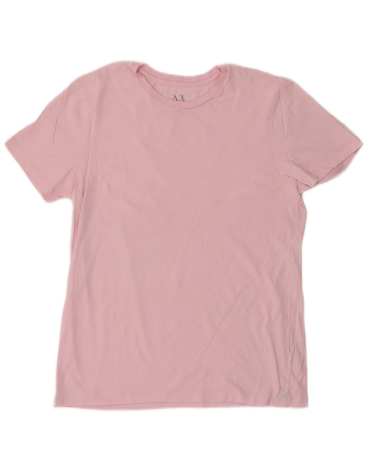 Armani Exchange T-Shirt Top Coton Rose Moyen Homme