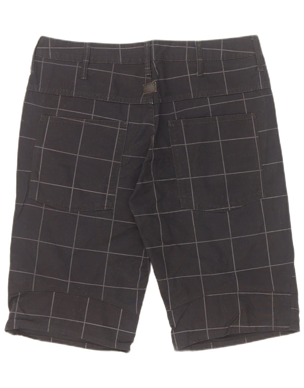 G-Star Bermuda Homme W32 Coton à Carreaux Noir Moyen