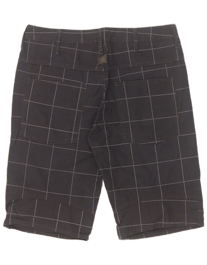 G-Star Bermuda Homme W32 Coton à Carreaux Noir Moyen