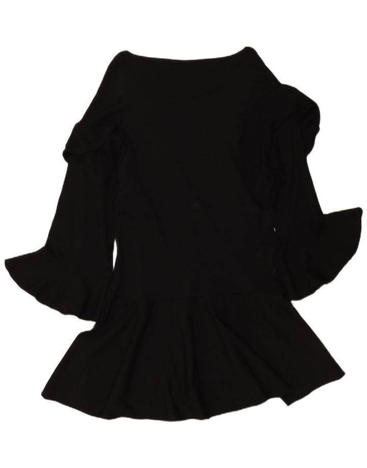 ZARA Robe pull surdimensionnée à manches longues pour femme UK 10 Small Noir