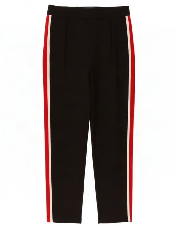 Zara Pantalon décontracté droit pour femme XS W24 L25 Noir Colourblock