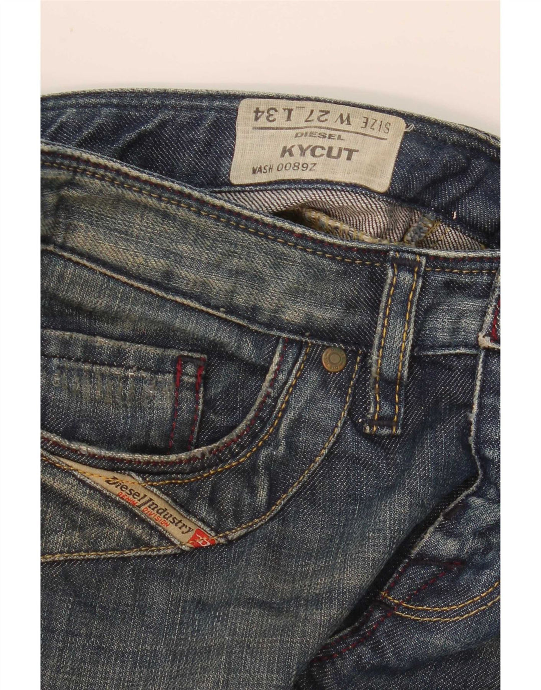 Diesel Jean Droit Kycut Femme W27 L30 Bleu