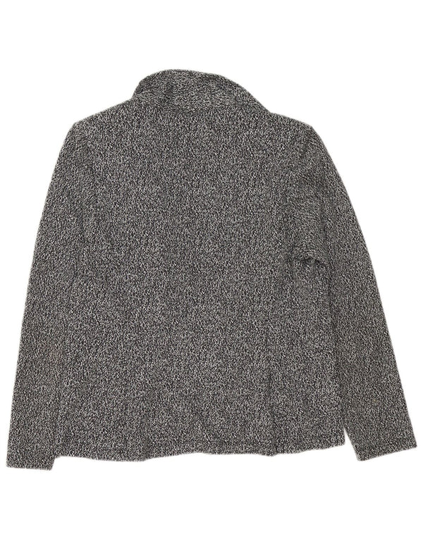 Marks & Spencer Veste blazer ouverte en tricot pour femme UK 12 Medium Noir moucheté